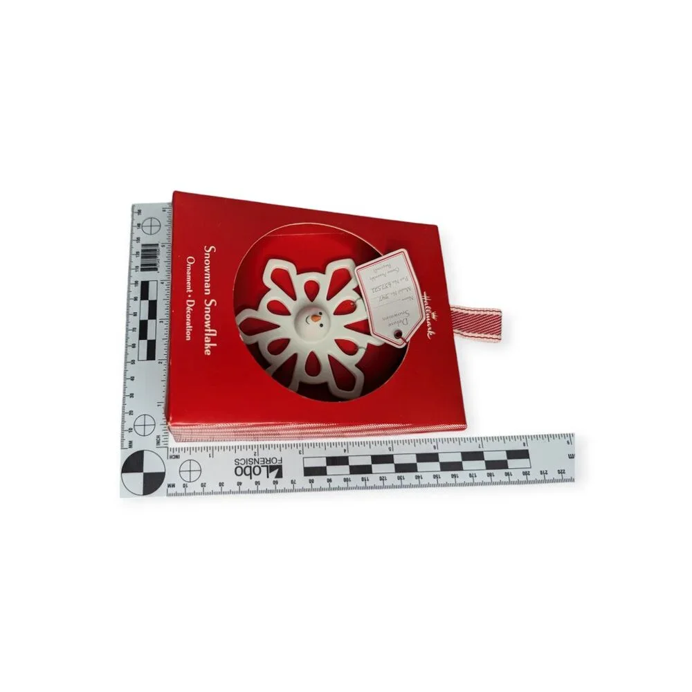 2007 Hallmark Snowman Snowflake Ornament Ceramic-NIB